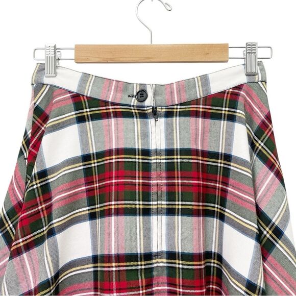 Hell Bunny Vixen Plaid Midi Skirt Red Green Tartan Swing Circle Skirt Size Small - Picture 6 of 11
